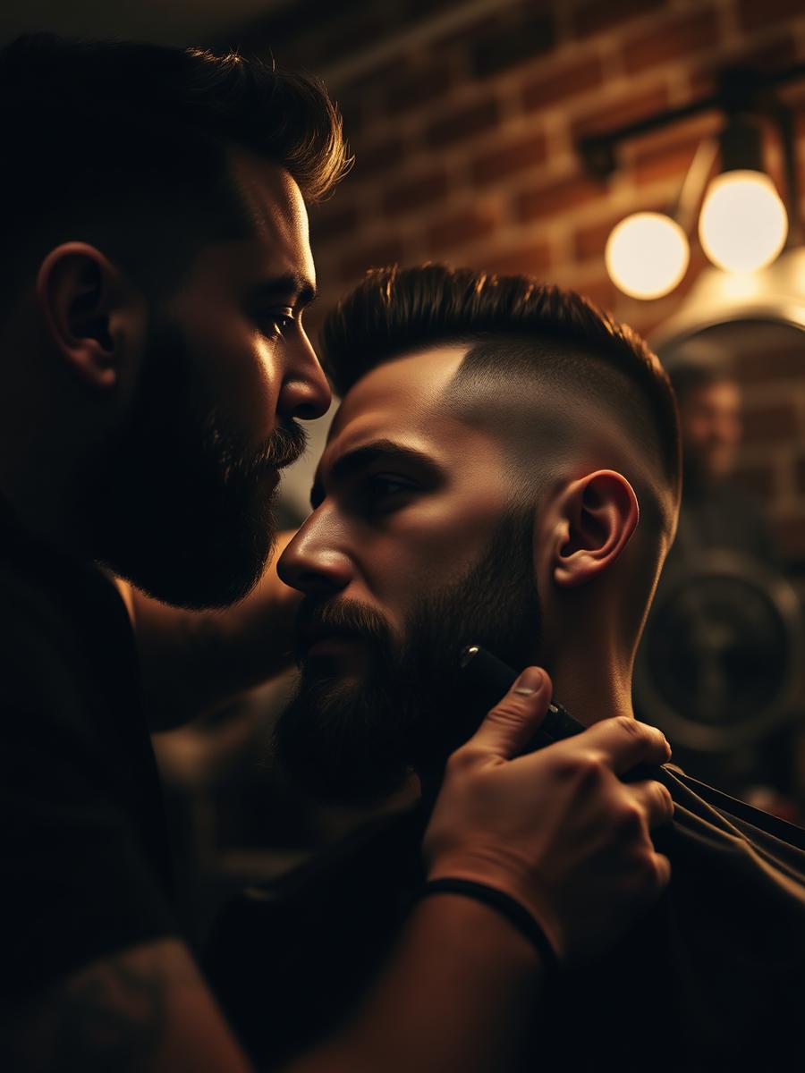 Skin fade κούρεμα σε εξέλιξη